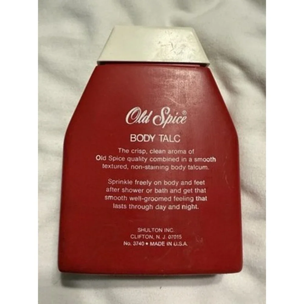 OLD SPICE BODY TALC - 5 oz. MADE IN USA CLIFTON N.J.  FULL- VINTAGE RARE